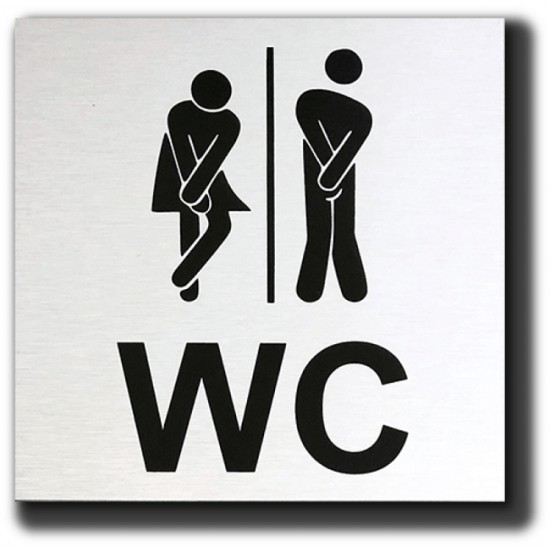 WC Toilet deurbordje man vrouw nodig. - Heren Dames WC -...